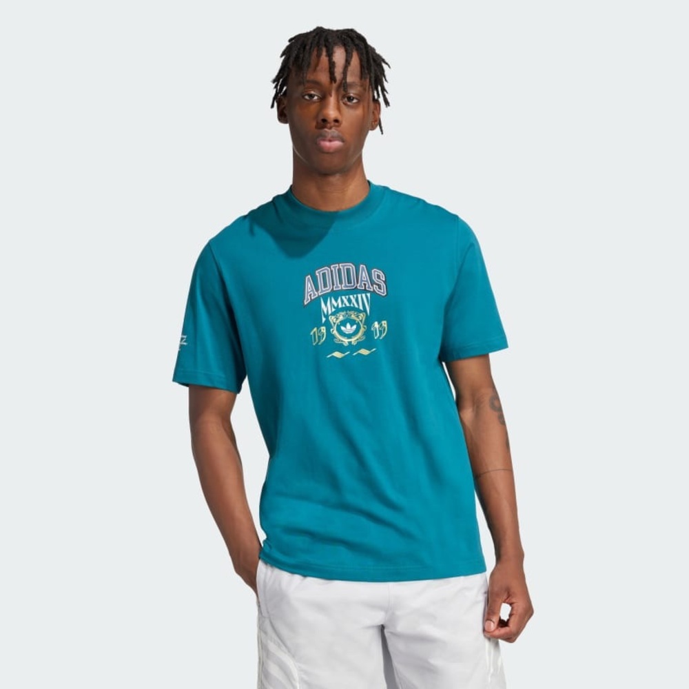 Adidas Men's Blue Graphic Tee L